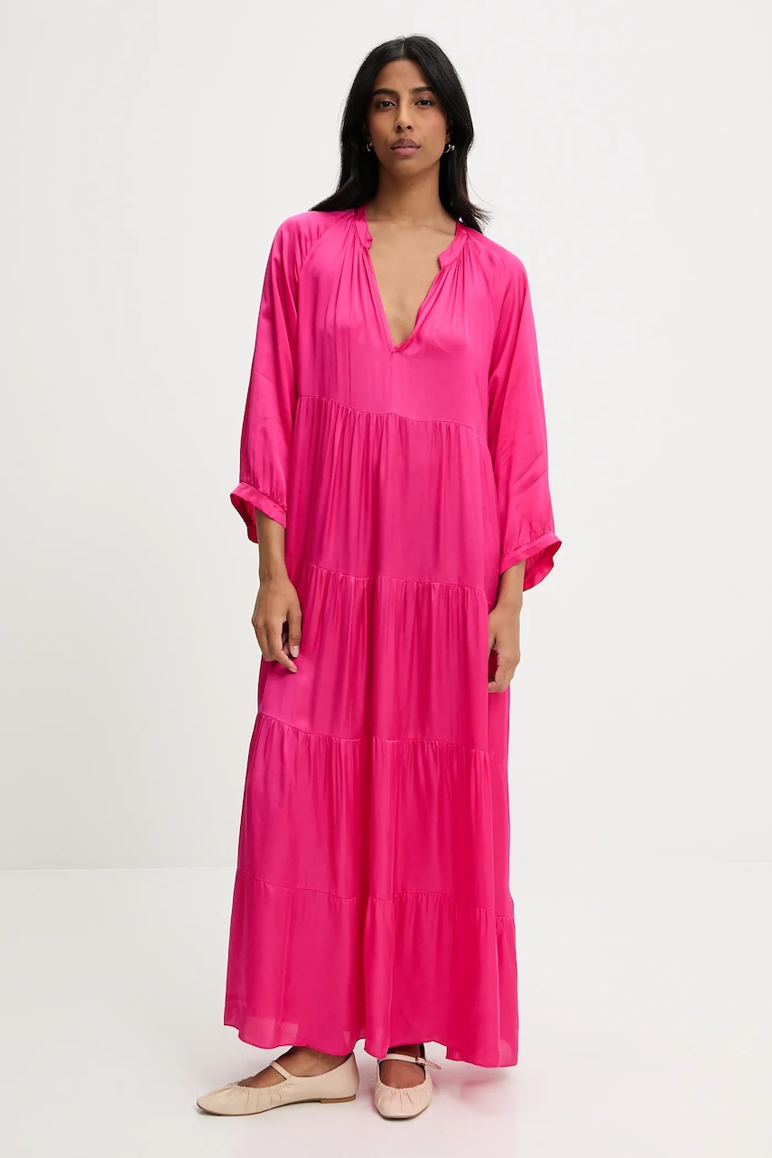 Answear Lab rochie culoarea bej, maxi, evazati