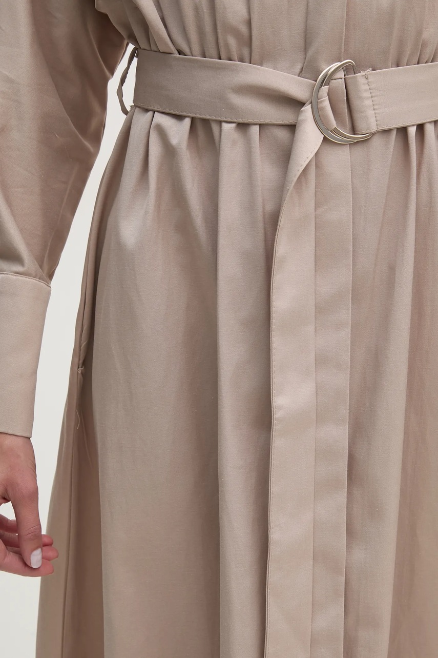 Βαμβακερό φόρεμα Answear.LAB χρώμα: μπεζ φωτογραφία