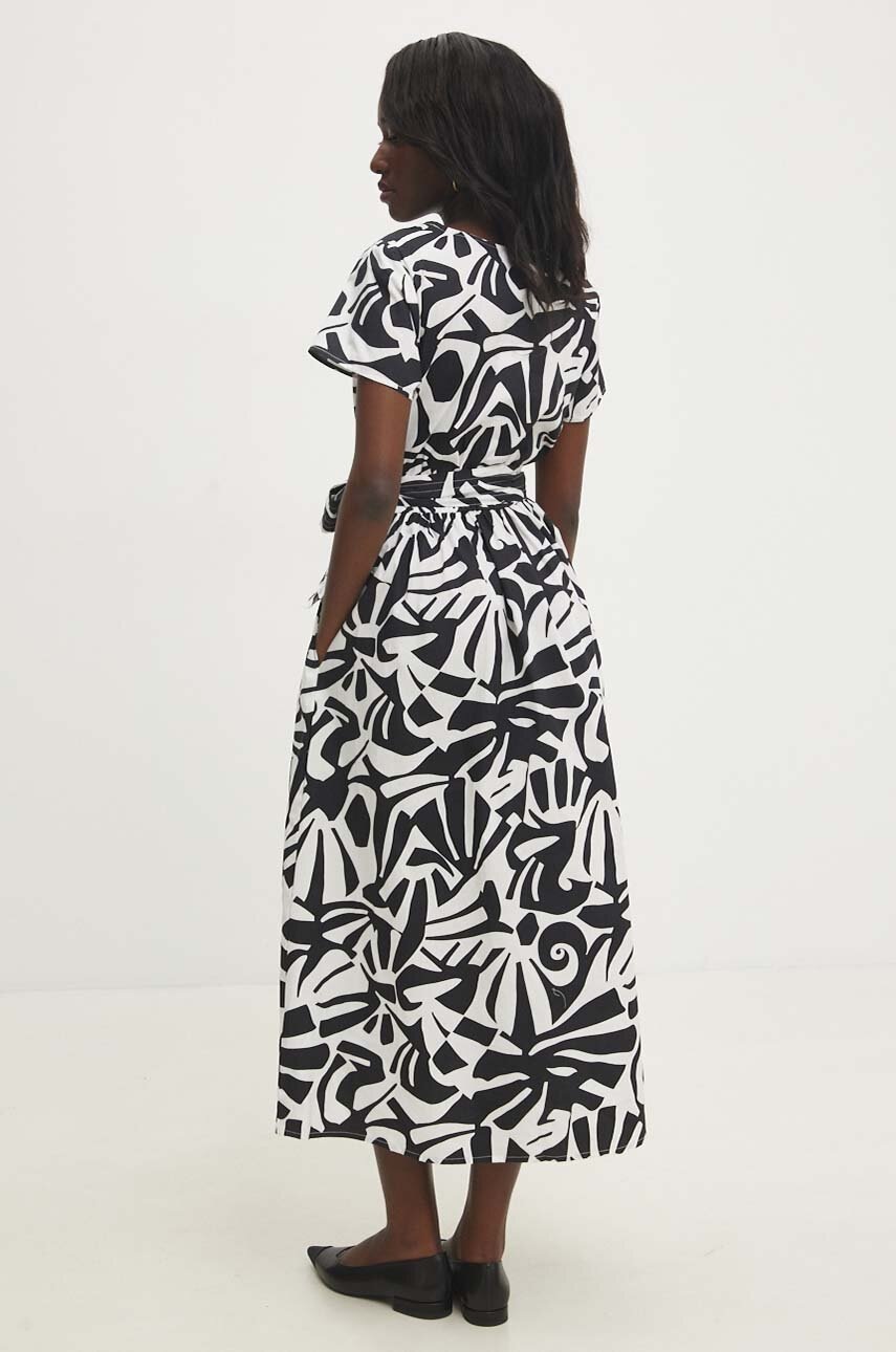 Βαμβακερό φόρεμα Answear.LAB χρώμα: μαύρο φωτογραφία