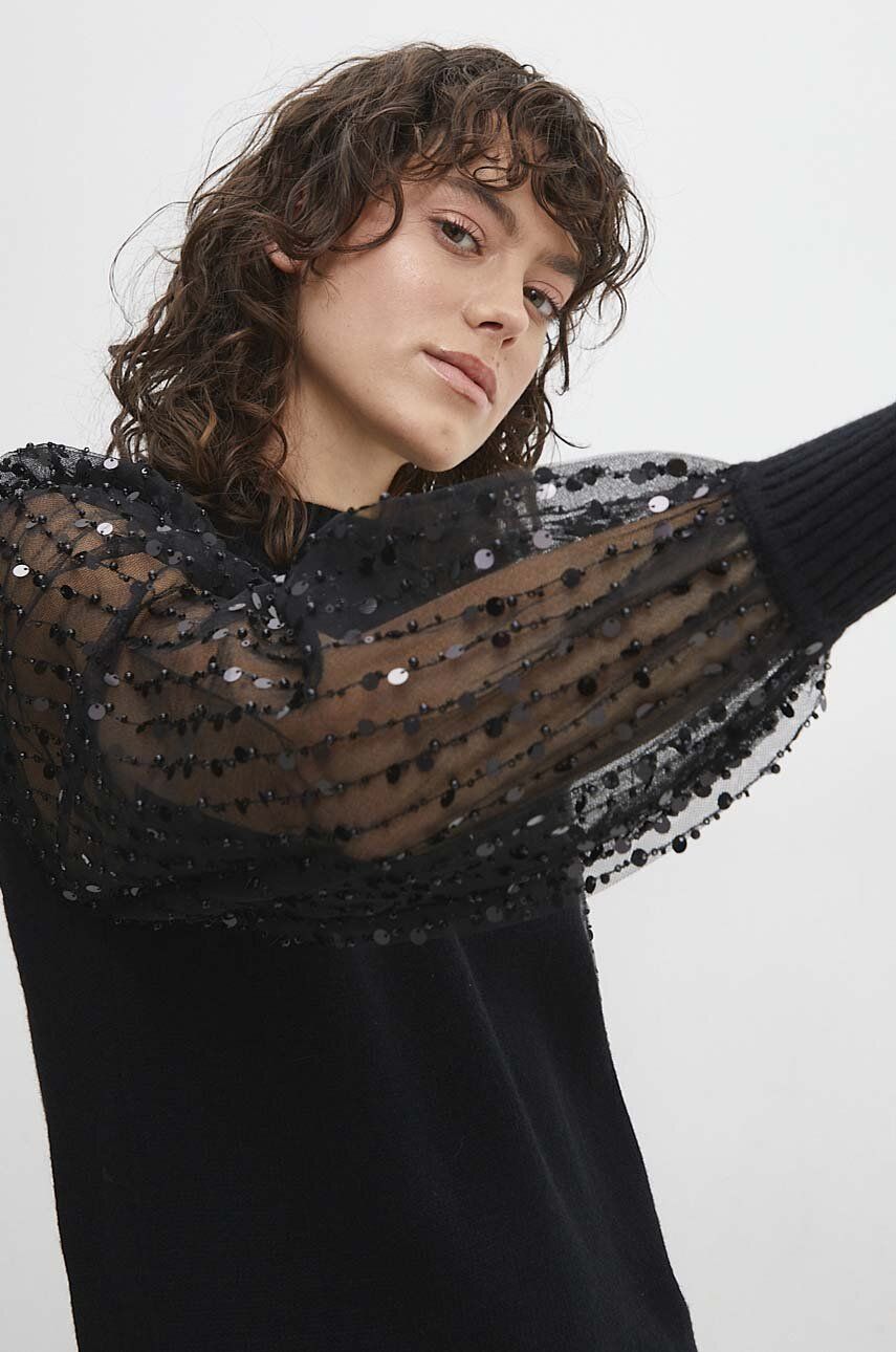 Answear Lab pulover de damă, culoarea negru