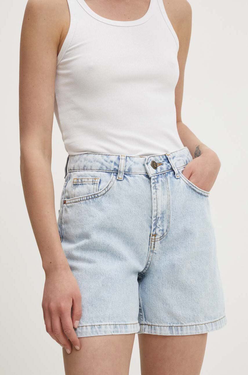 Answear Lab pantaloni scurti jeans femei, neted, high waist