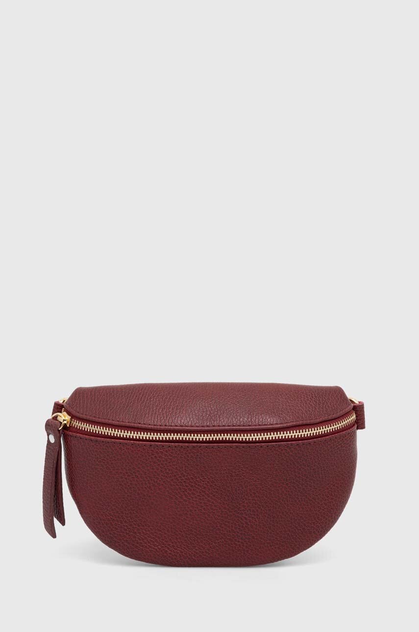 Answear Lab borseta de piele culoarea bordo