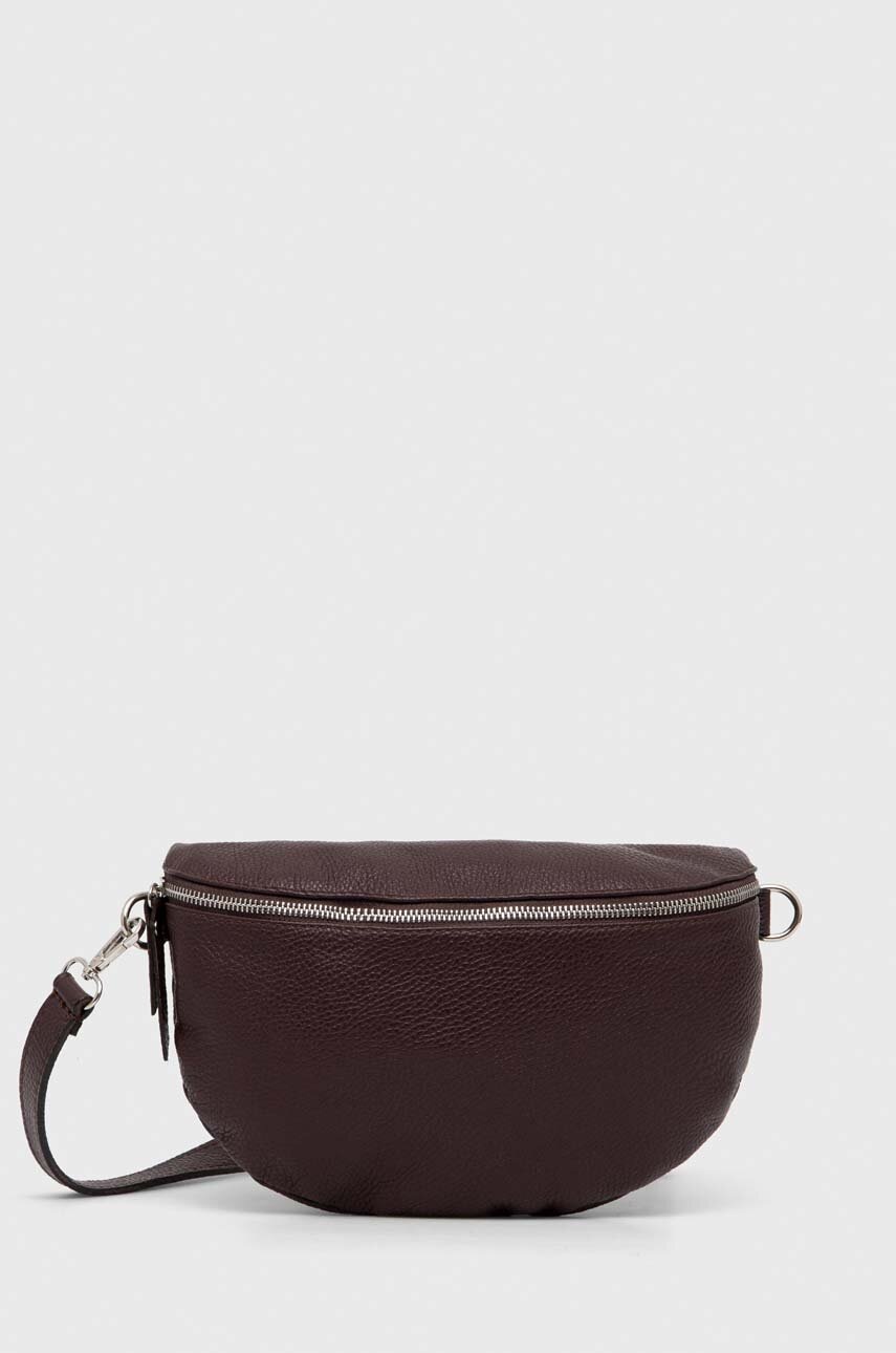 Answear Lab borseta de piele culoarea bordo