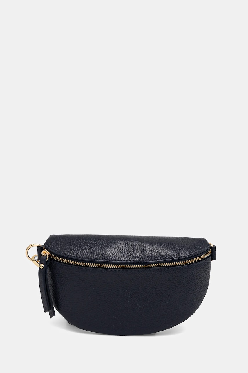 Answear Lab borseta de piele culoarea albastru marin Answear Lab borseta de piele culoarea albastru marin