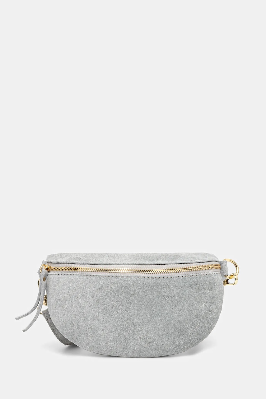 Answear Lab borsetă de piele intoarsa culoarea rosu