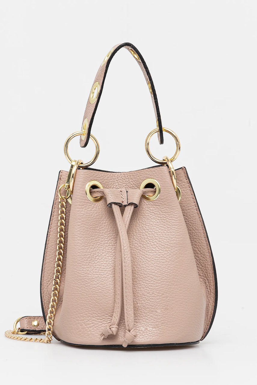 Answear Lab poseta de piele culoarea roz