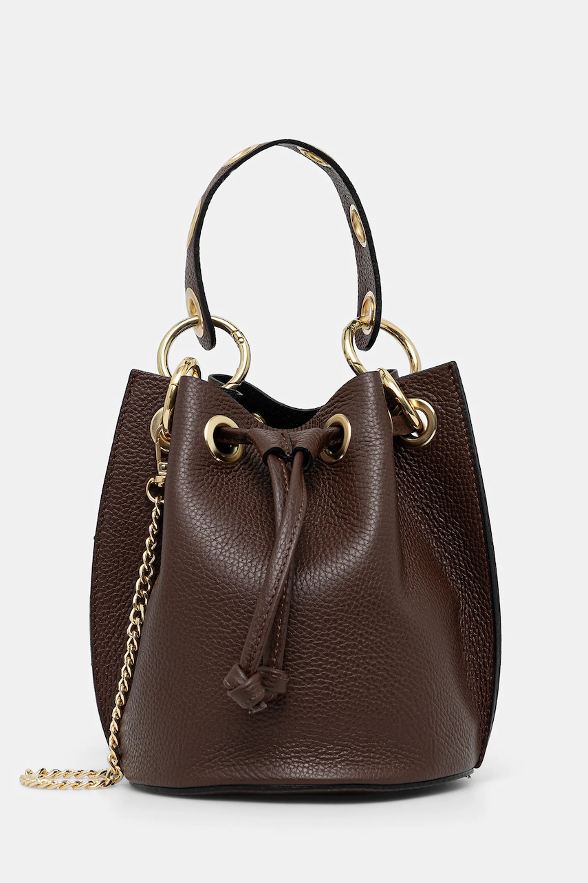 Answear Lab poseta de piele culoarea roz