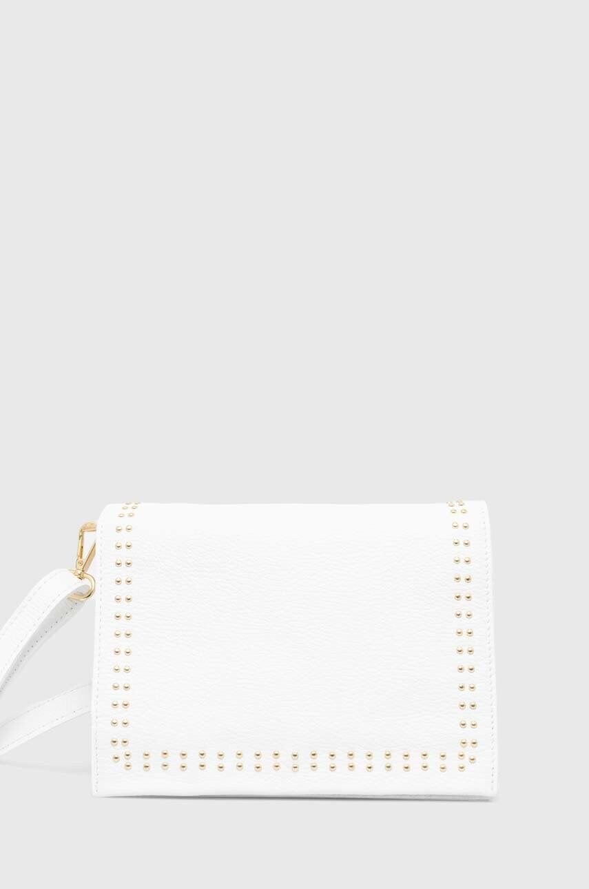 Answear Lab poseta de piele culoarea alb