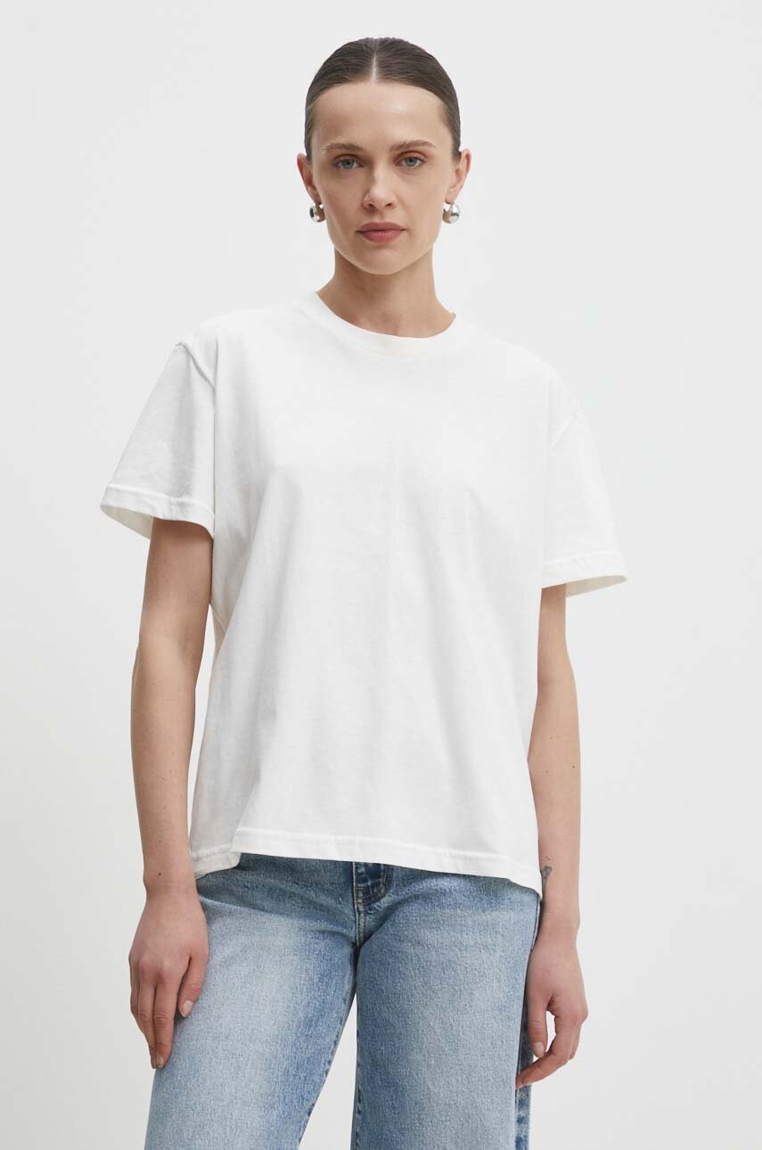 

Памучна тениска Answear Lab в бяло, Бял