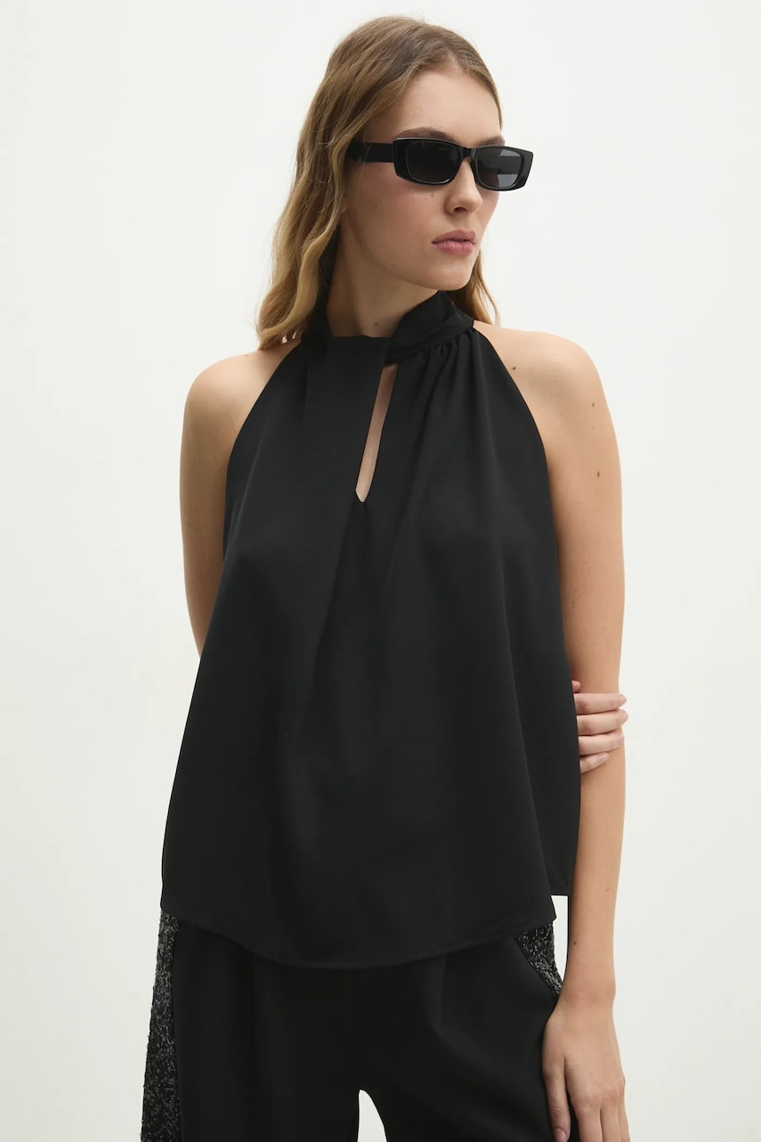 Answear Lab bluza femei, culoarea negru, neted