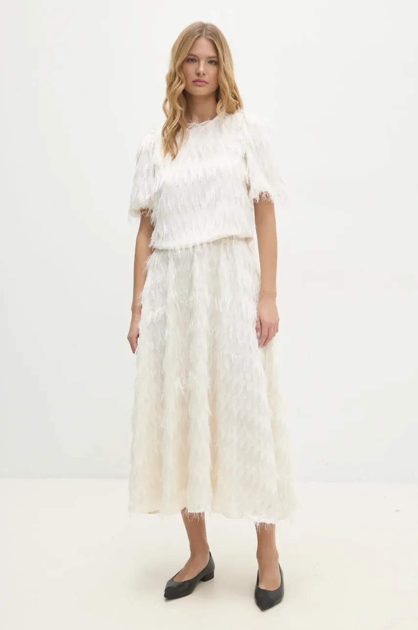 Блузка Answear Lab женская цвет бежевый узор Блузка Answear Lab женская цвет бежевый узор