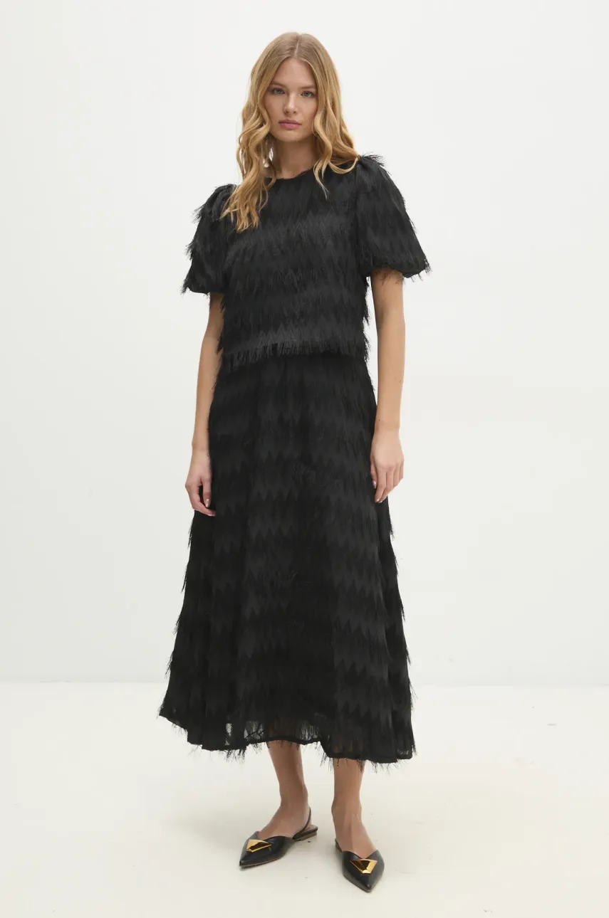 Блузка Answear Lab женская цвет чёрный узор Блузка Answear Lab женская цвет чёрный узор