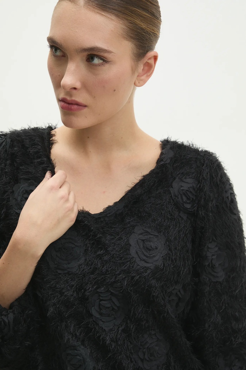 Μπλουζάκι Answear.LAB χρώμα: μαύρο φωτογραφία