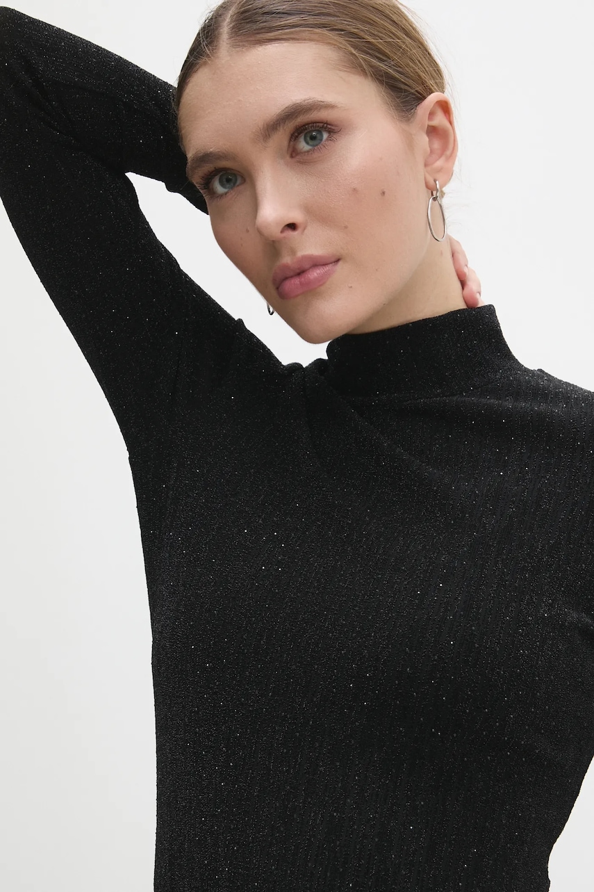 Answear Lab longsleeve femei, culoarea negru, cu turtleneck