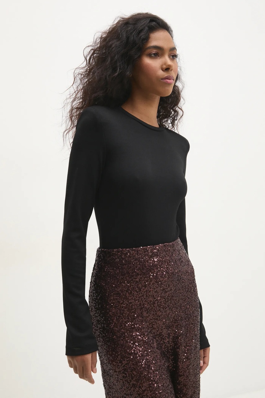 Answear Lab body femei, culoarea negru, neted