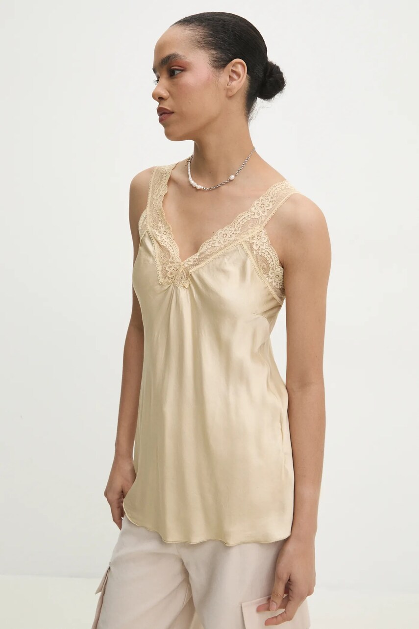 Answear Lab bluza femei, culoarea galben, neted