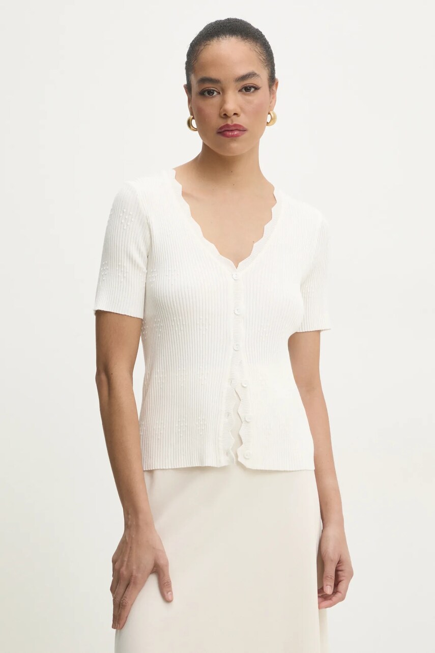 Answear Lab bluza femei, culoarea alb, neted
