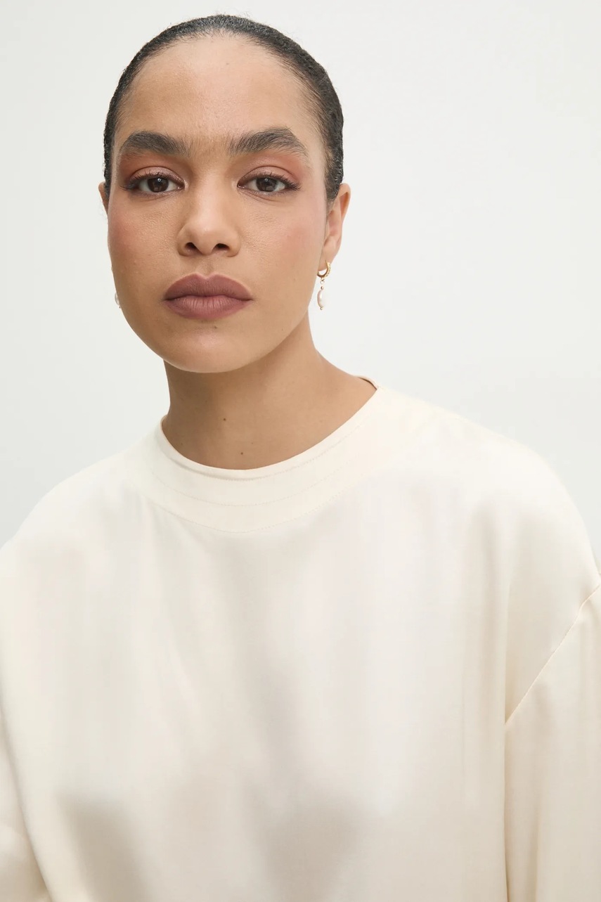 Μπλουζάκι Answear.LAB χρώμα: μπεζ φωτογραφία