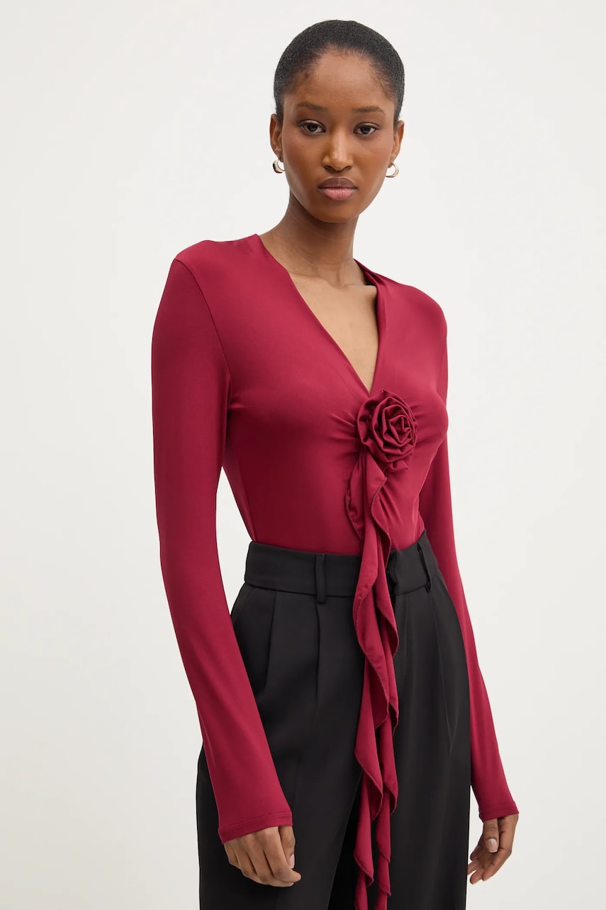 Answear Lab body femei, culoarea rosu, neted Answear Lab body femei, culoarea rosu, neted