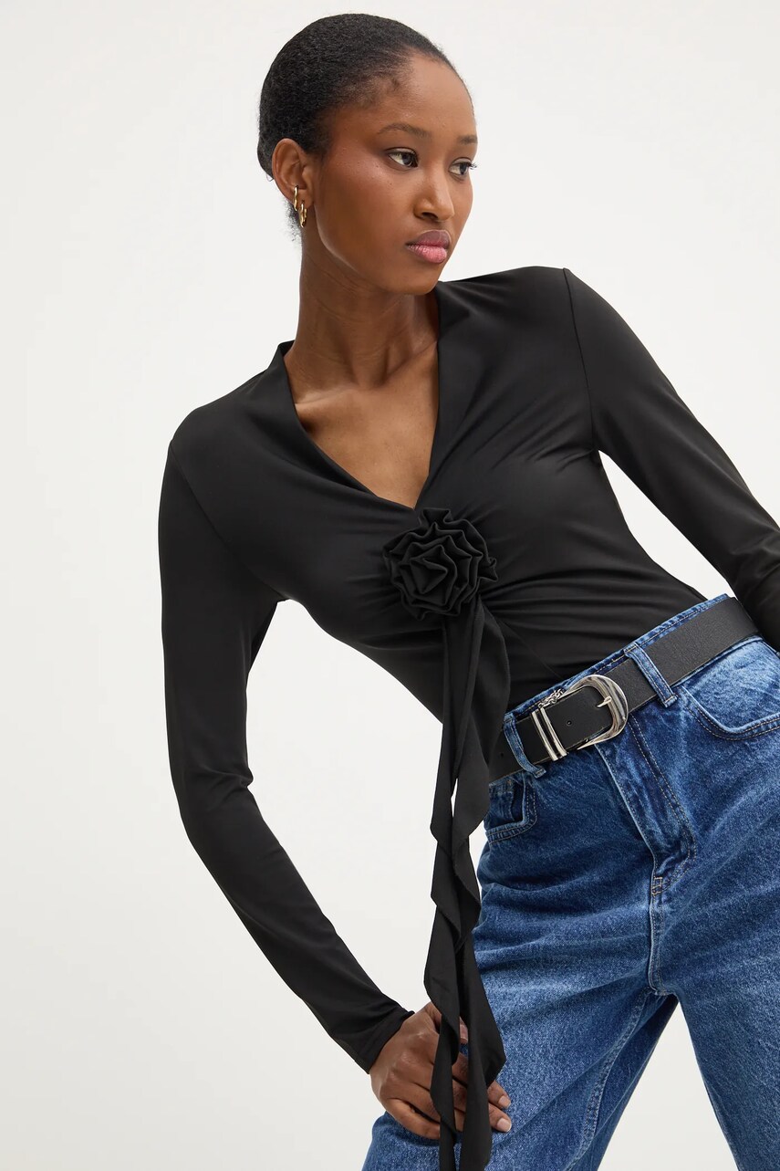 Answear Lab body femei, culoarea negru, neted