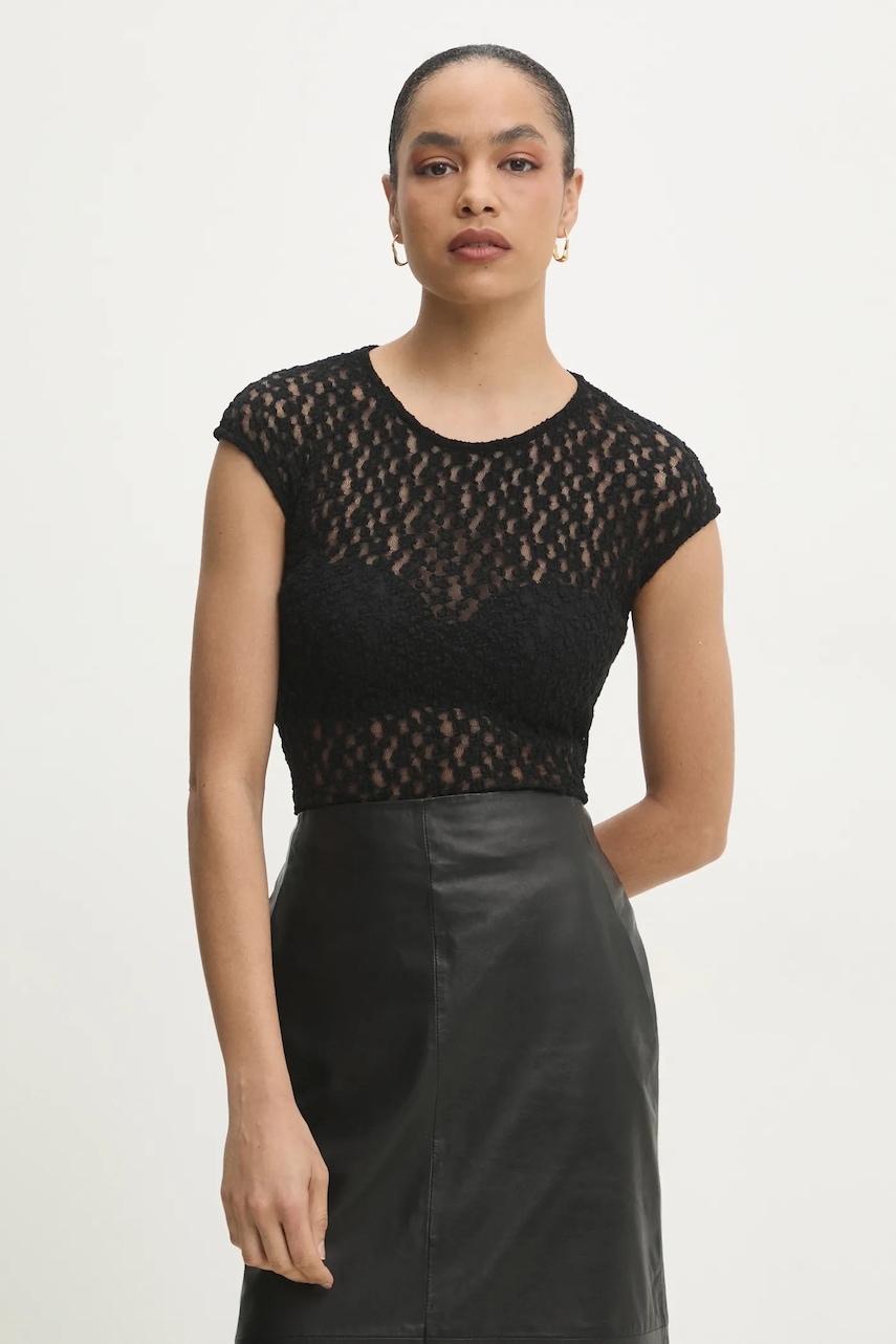 Answear Lab bluza femei, culoarea negru, modelator