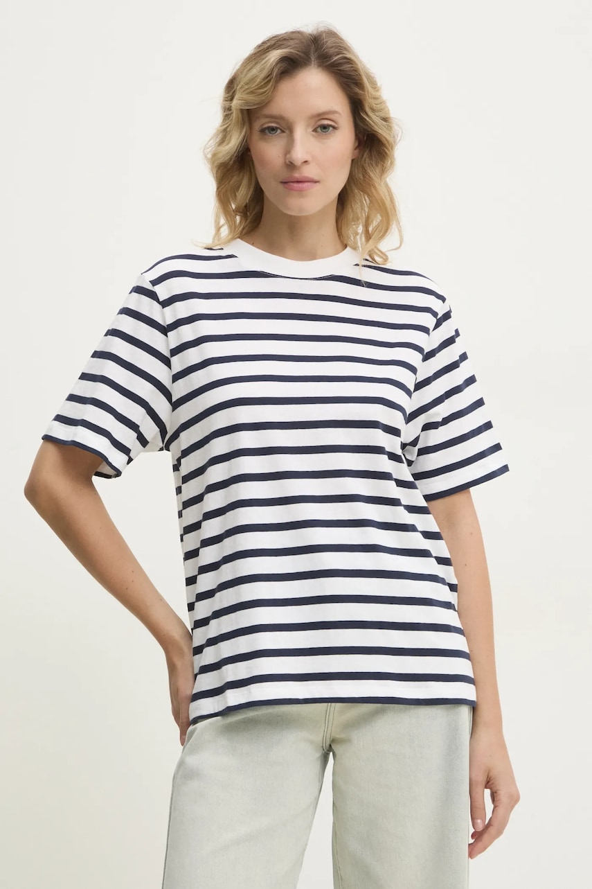 Answear Lab tricou din bumbac femei, culoarea albastru marin Answear Lab tricou din bumbac femei, culoarea albastru marin