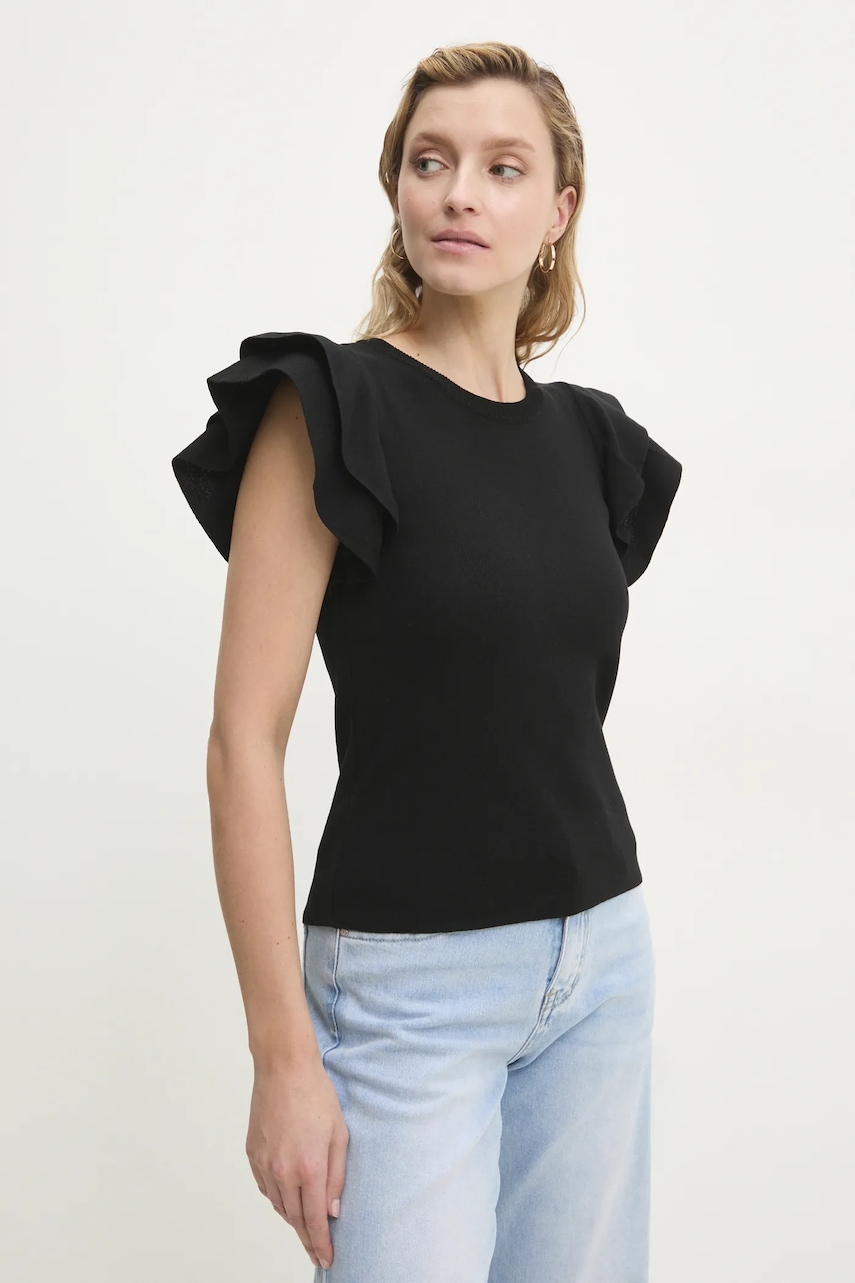 Answear Lab tricou femei, culoarea negru
