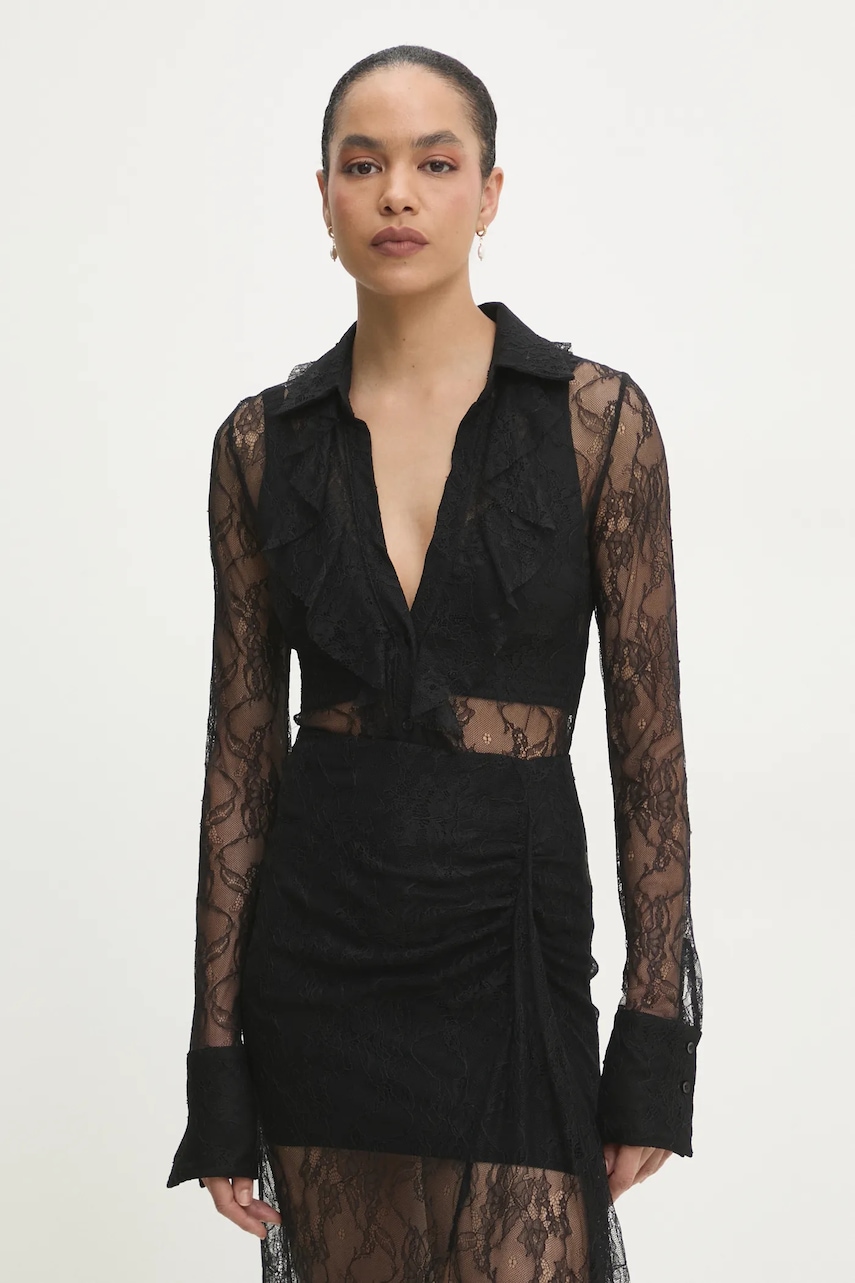 Answear Lab body femei, culoarea negru, neted