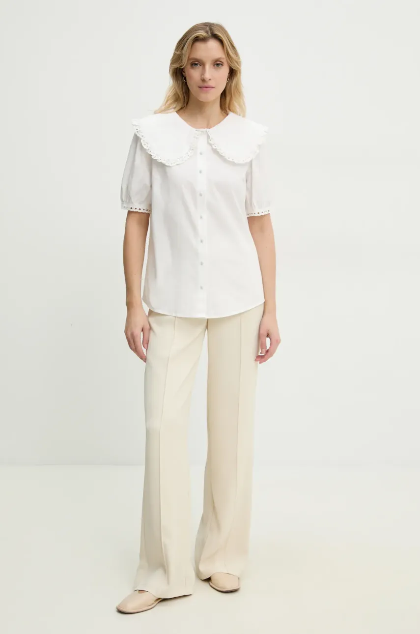 Блузка Answear.LAB женская цвет белый однотонная Блузка Answear.LAB женская цвет белый однотонная