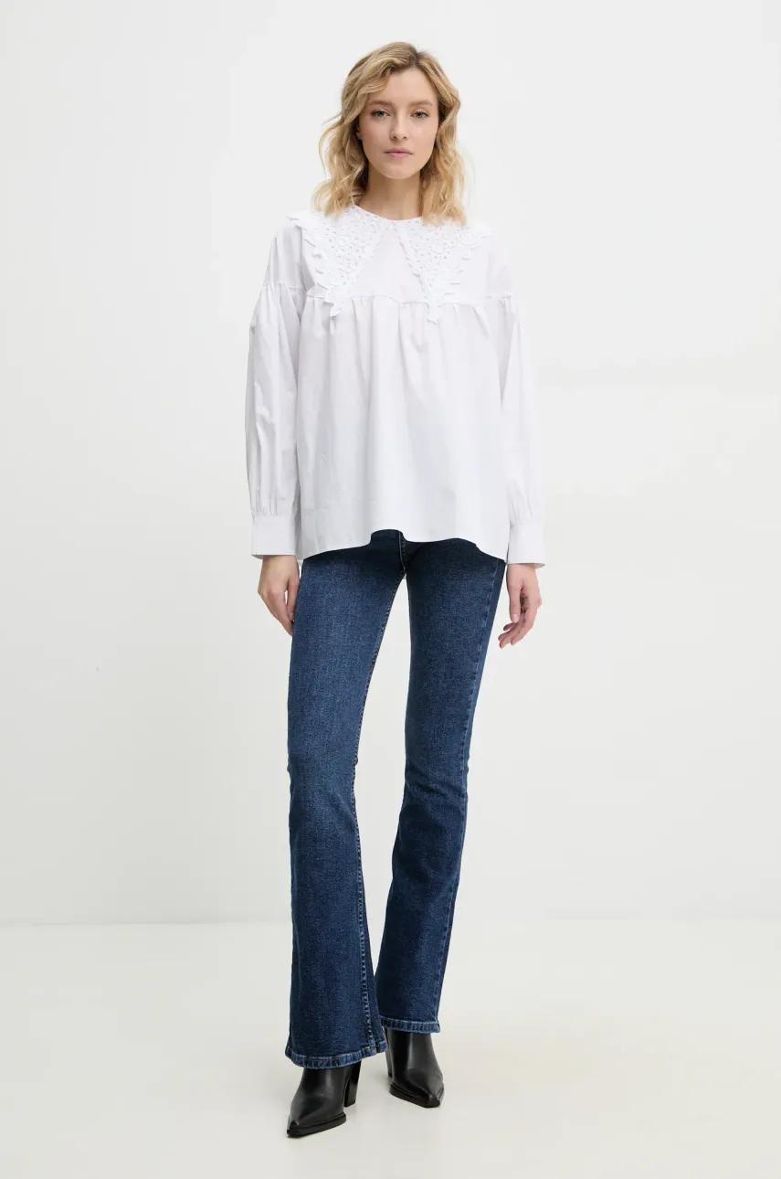 Блузка Answear.LAB женская цвет белый однотонная Блузка Answear.LAB женская цвет белый однотонная