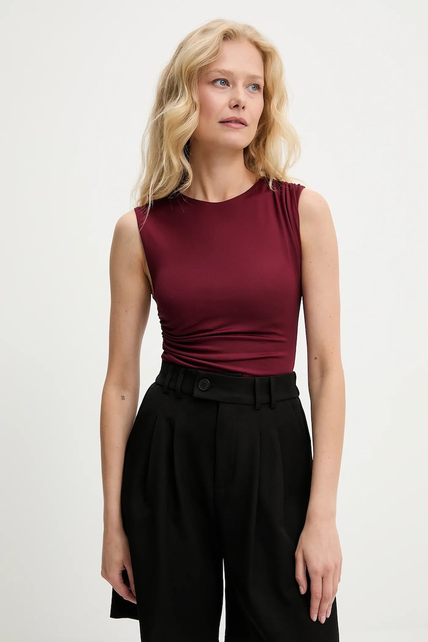 Answear Lab body culoarea bordo, neted