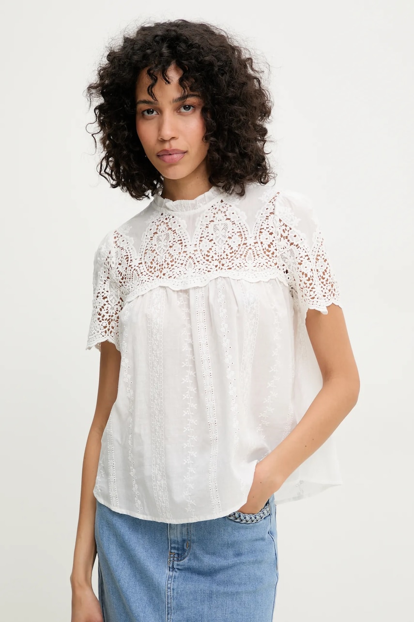 Answear Lab bluza din bumbac femei, culoarea alb, neted Answear Lab bluza din bumbac femei, culoarea alb, neted
