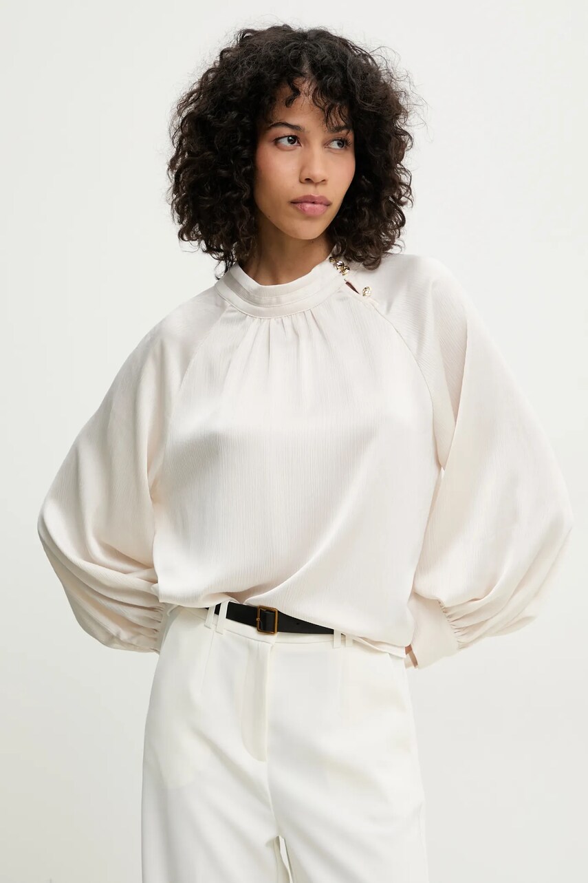 Answear Lab bluza femei, culoarea alb, neted