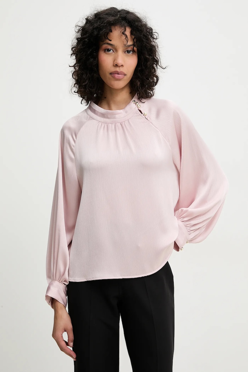 Answear Lab bluza femei, culoarea roz, neted Answear Lab bluza femei, culoarea roz, neted