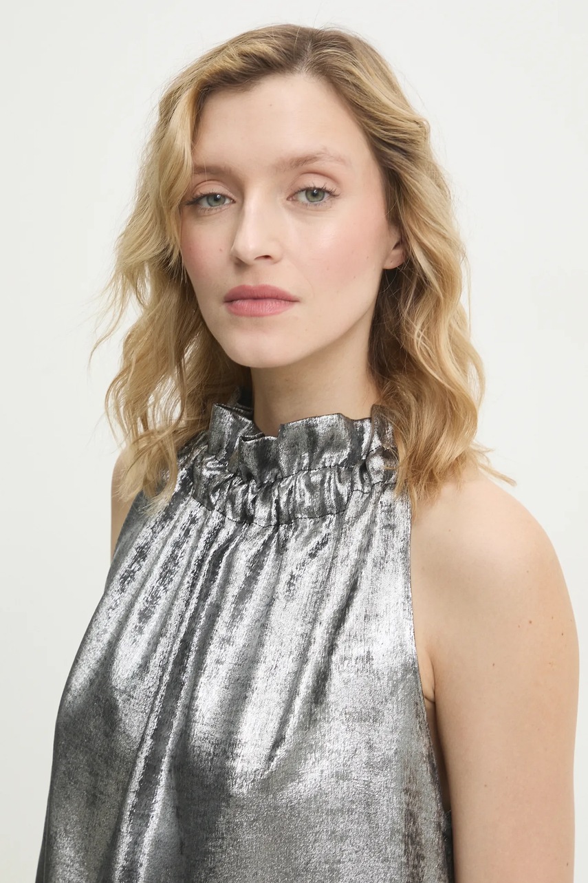 Μπλουζάκι Answear.LAB χρώμα: ασημί φωτογραφία