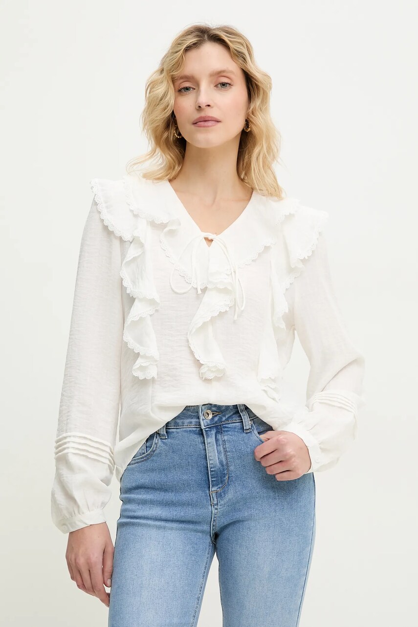 Answear Lab bluza femei, culoarea alb, neted