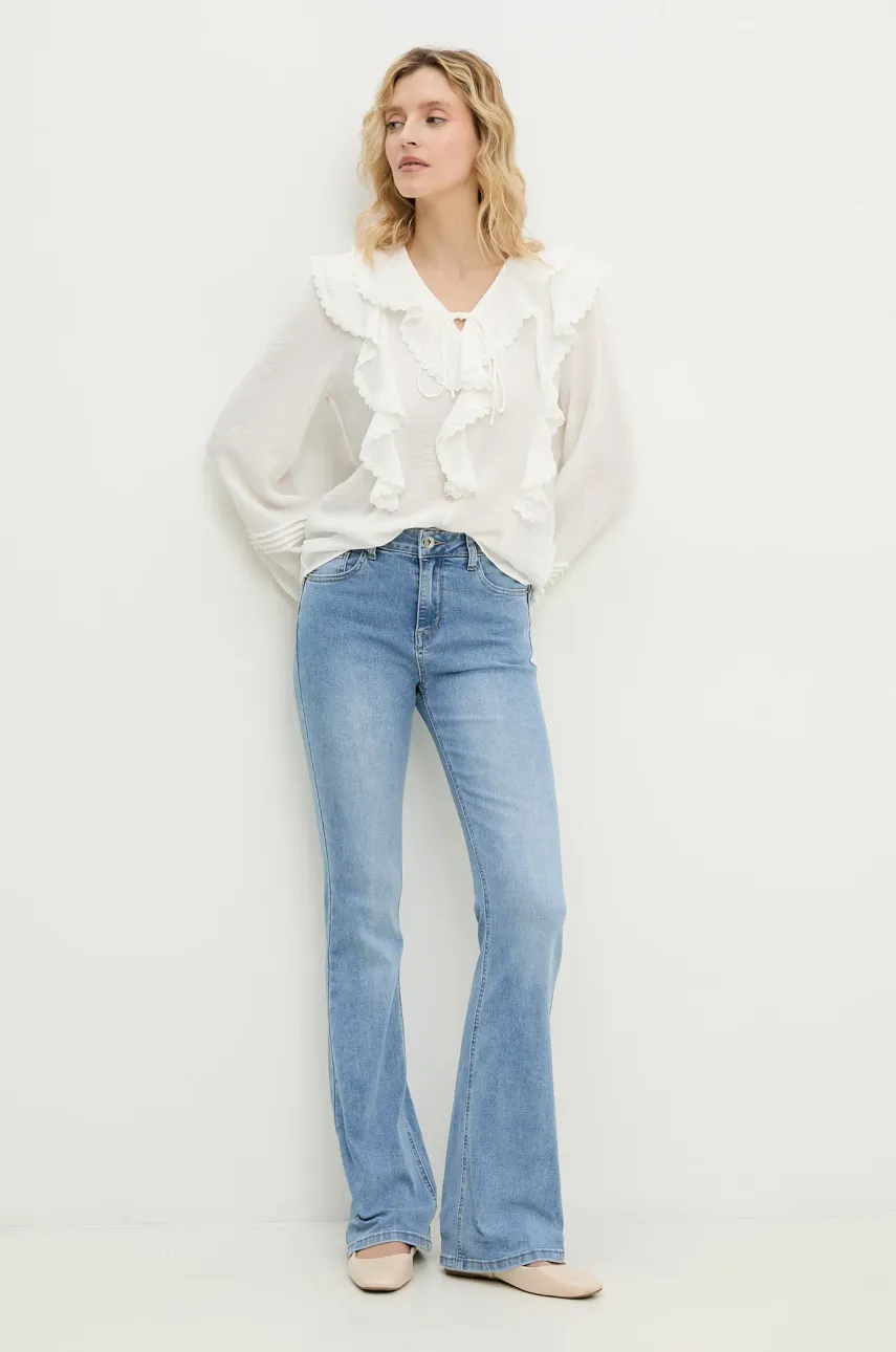 Блузка Answear.LAB женская цвет белый однотонная Блузка Answear.LAB женская цвет белый однотонная