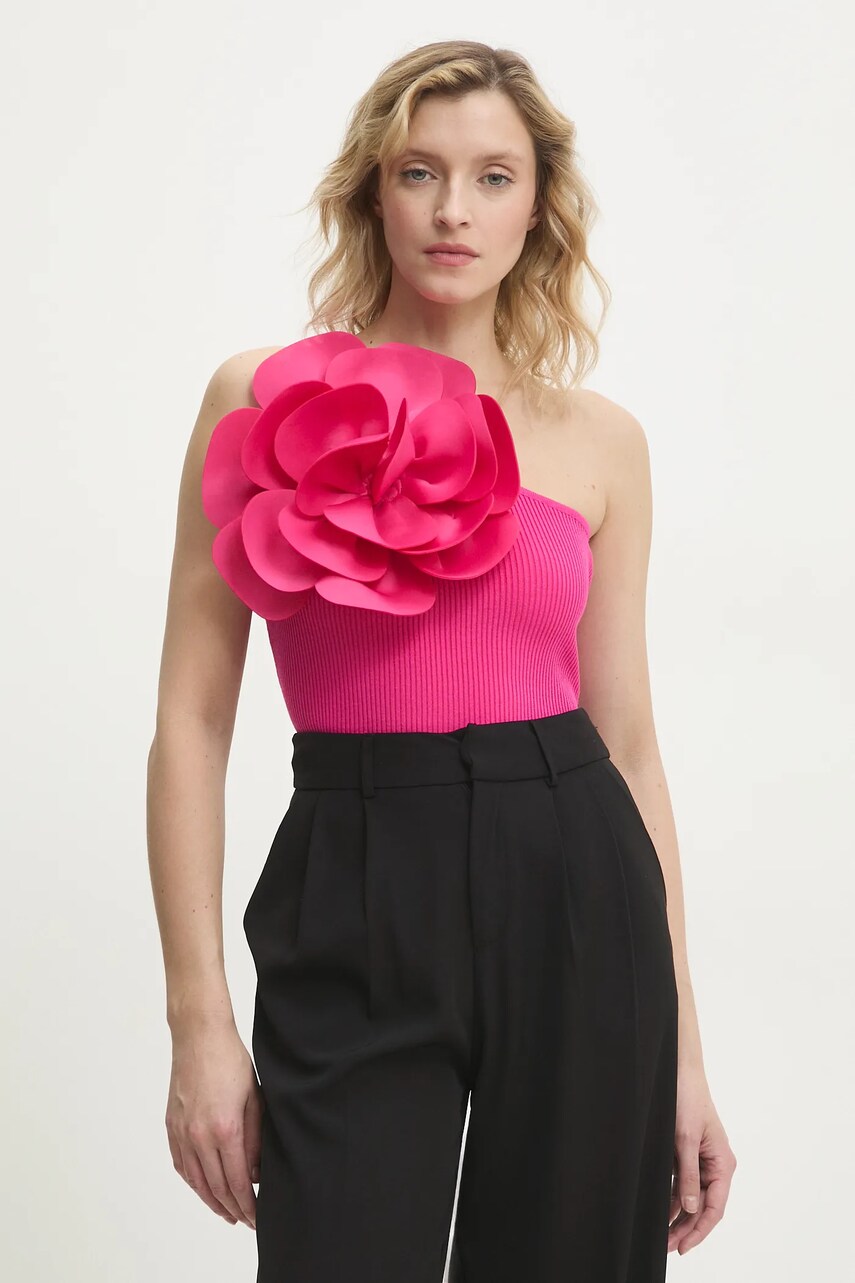 Answear Lab bluza femei, culoarea roz, cu imprimeu