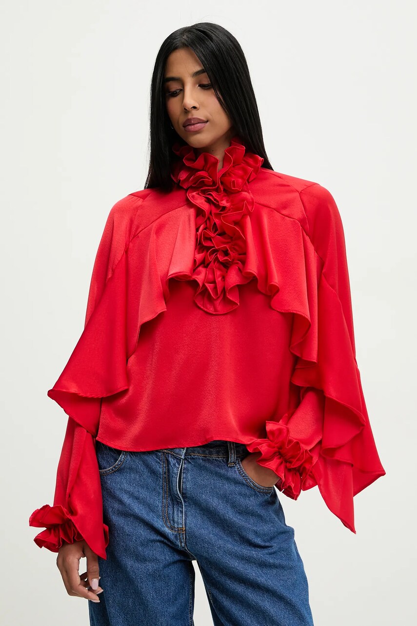 Answear Lab bluza femei, culoarea rosu, neted