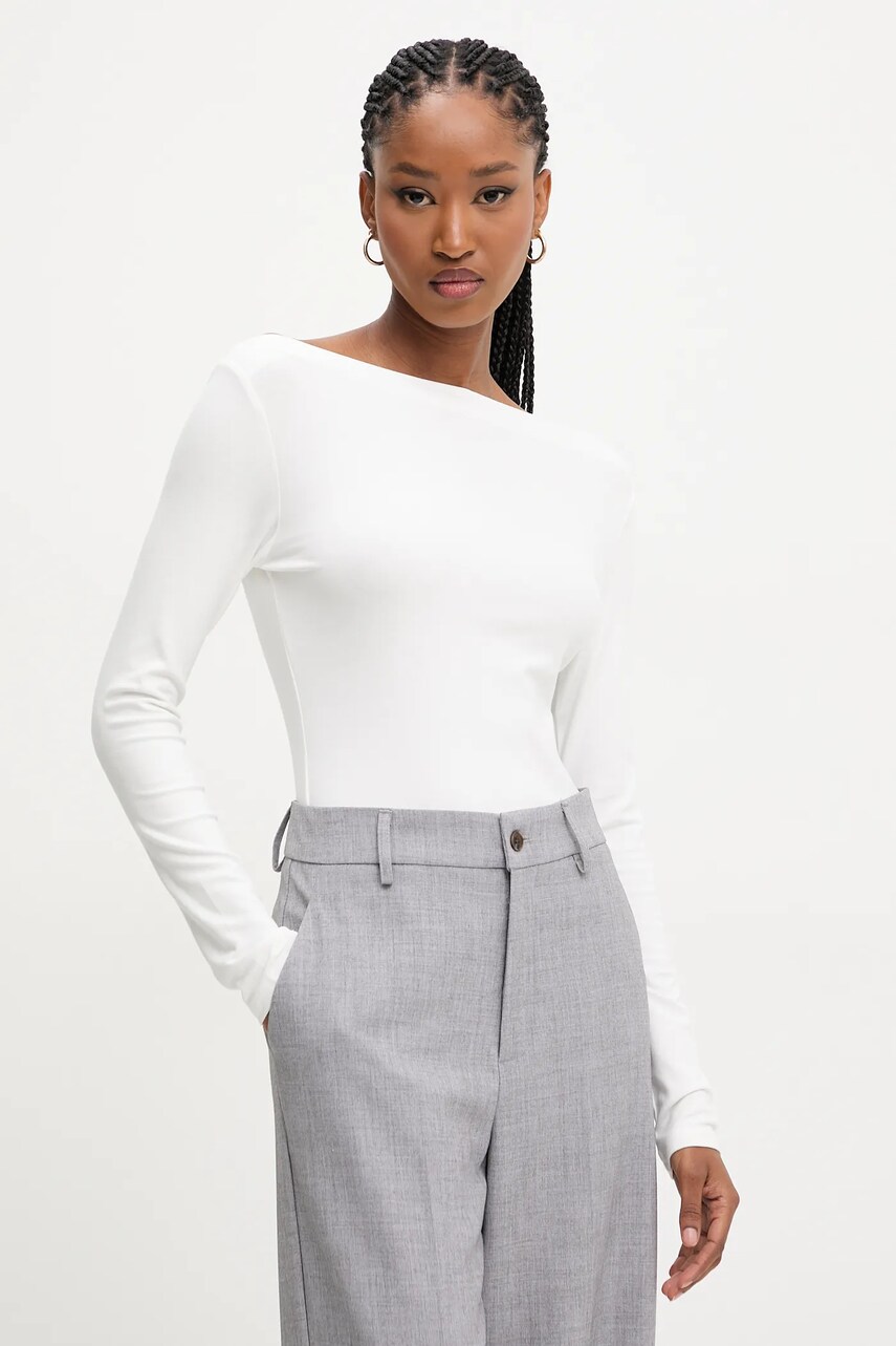 Answear Lab bluza femei, culoarea alb, neted