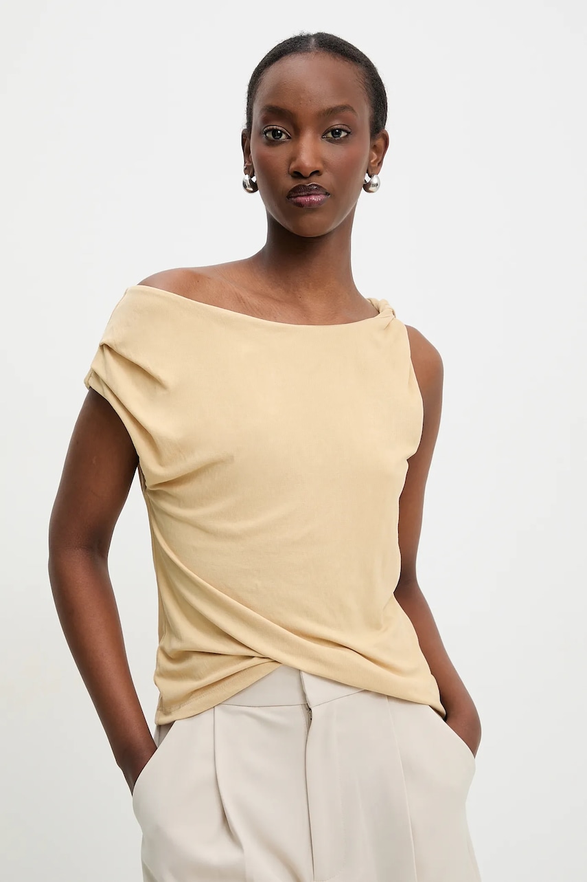 Answear Lab bluza femei, culoarea galben, neted