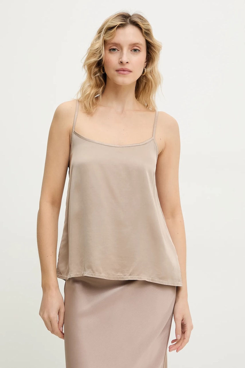 Answear Lab top femei, culoarea bej, neted Answear Lab top femei, culoarea bej, neted