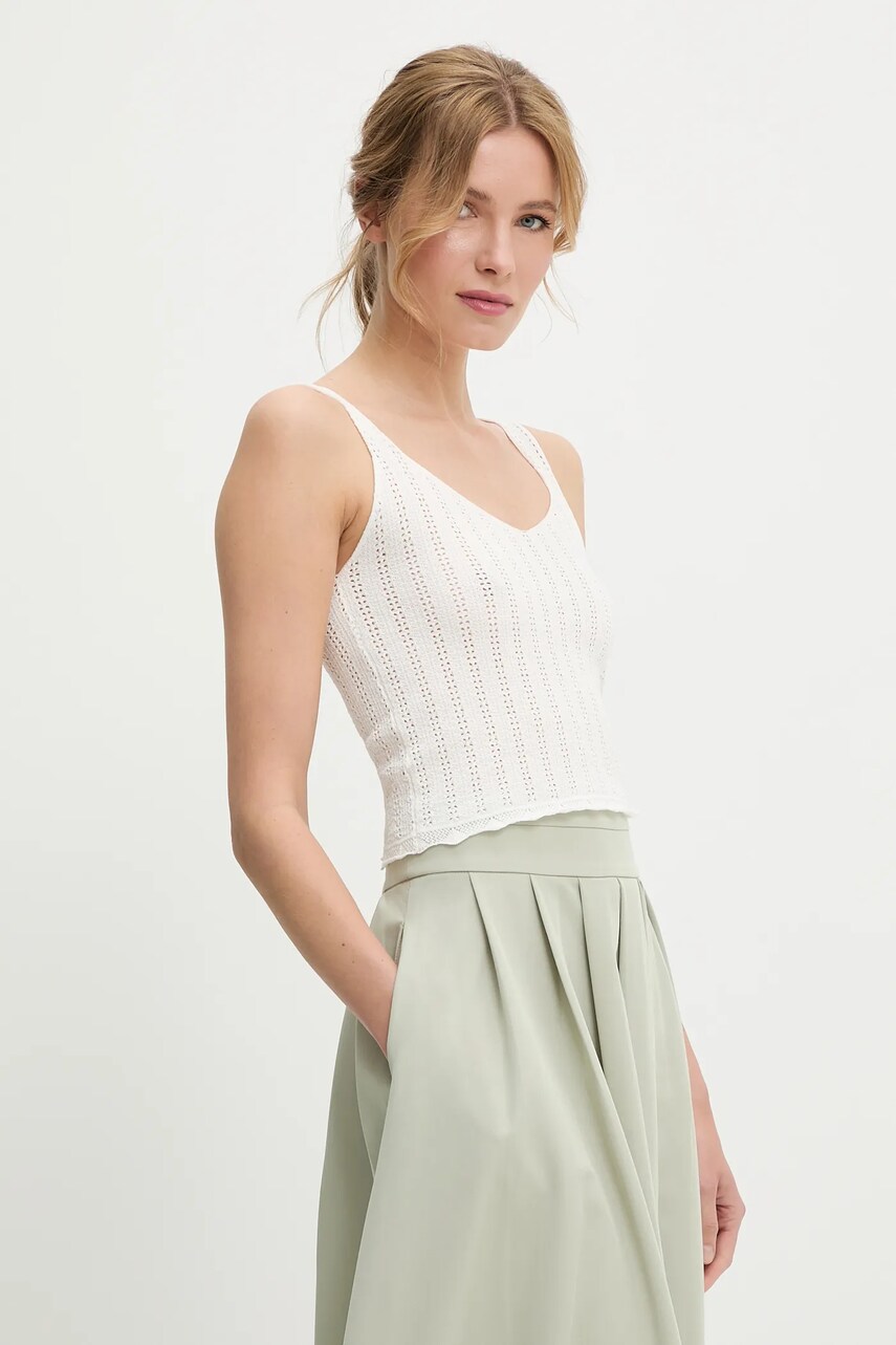 Answear Lab bluza culoarea alb, neted