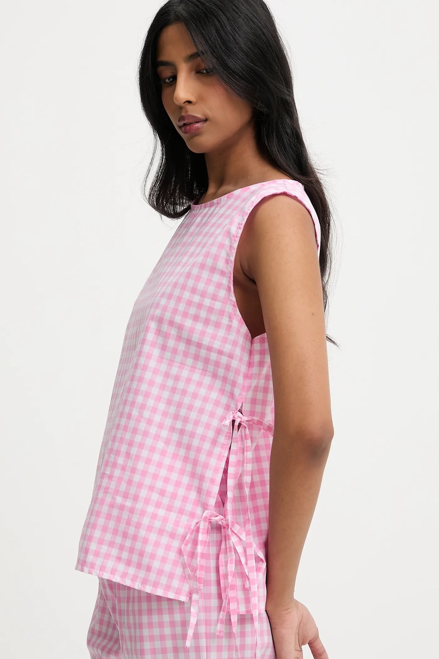 Βαμβακερή μπλούζα Answear.LAB γυναικεία, χρώμα: ροζ φωτογραφία