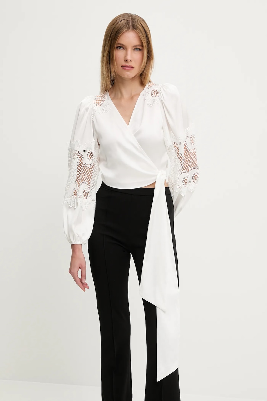 Answear Lab bluza femei, culoarea alb, cu imprimeu Answear Lab bluza femei, culoarea alb, cu imprimeu