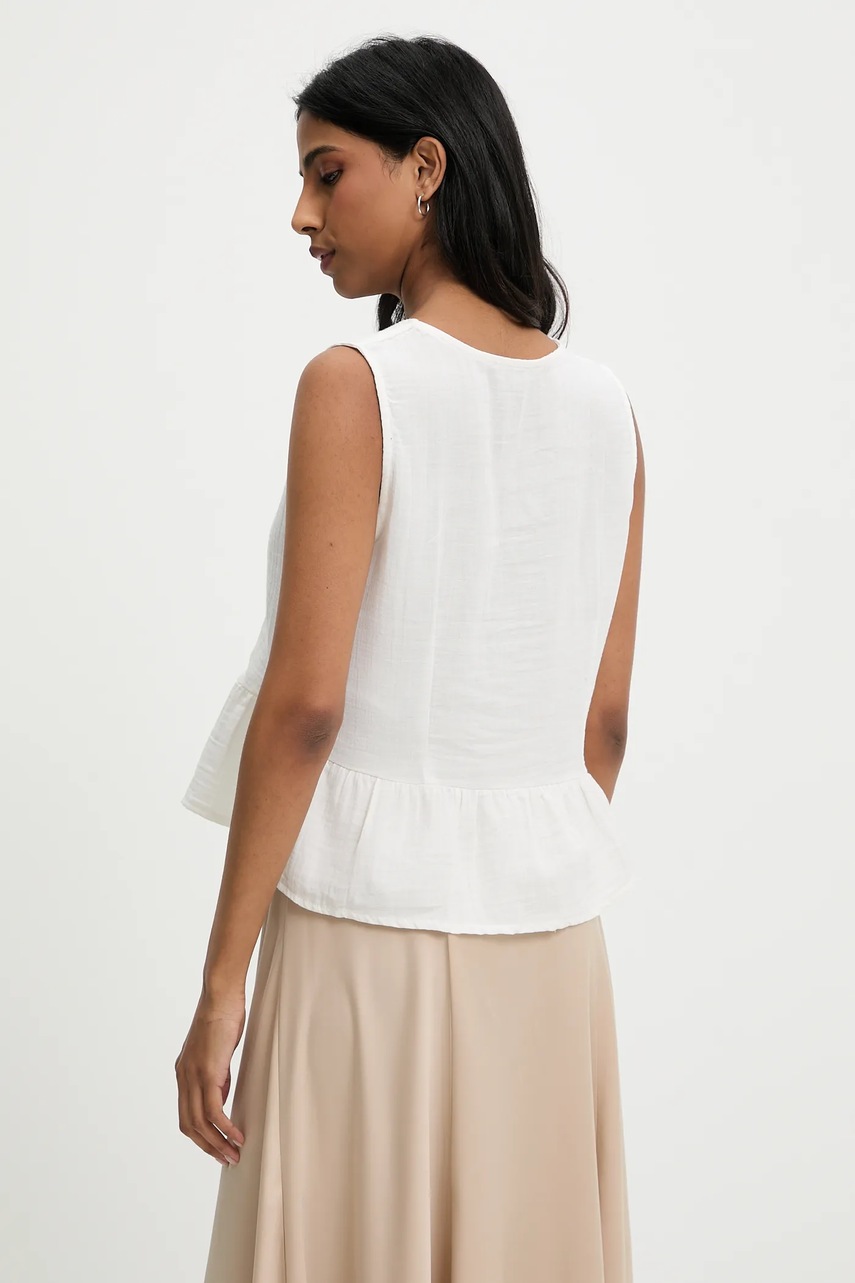 Βαμβακερή μπλούζα Answear.LAB γυναικεία, χρώμα: άσπρο φωτογραφία