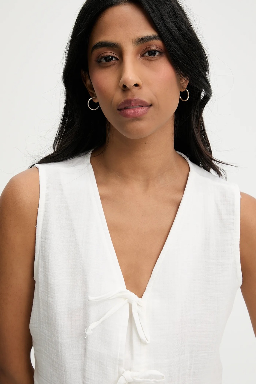 Βαμβακερή μπλούζα Answear.LAB γυναικεία, χρώμα: άσπρο φωτογραφία