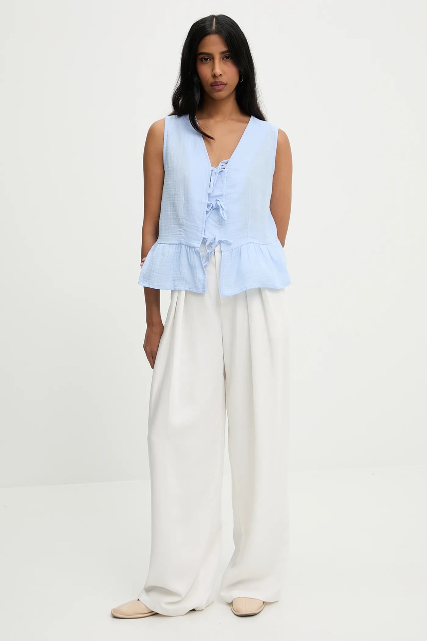 Хлопковая блузка Answear.LAB однотонная