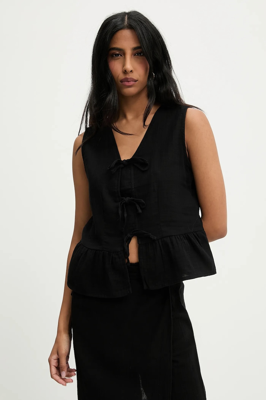 Answear Lab bluza din bumbac culoarea negru, neted