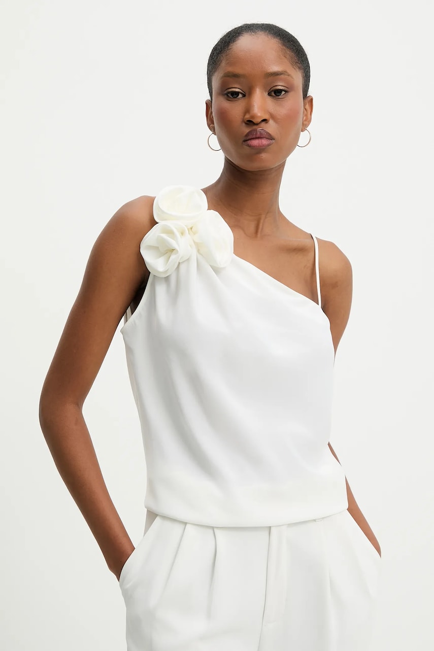 Answear Lab bluza culoarea alb, uni